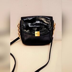 HEYS International Regular Patent Leather Crossbody Long Strap Golden Hardware